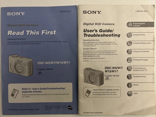 Sony cyber shot user guide - cyber-shot, user’s